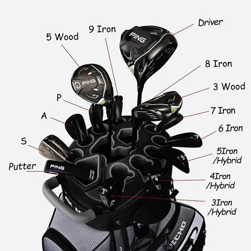 ASK ECHO T-Lock 14-Way Golf Cart Bag with Full-Length Dividers