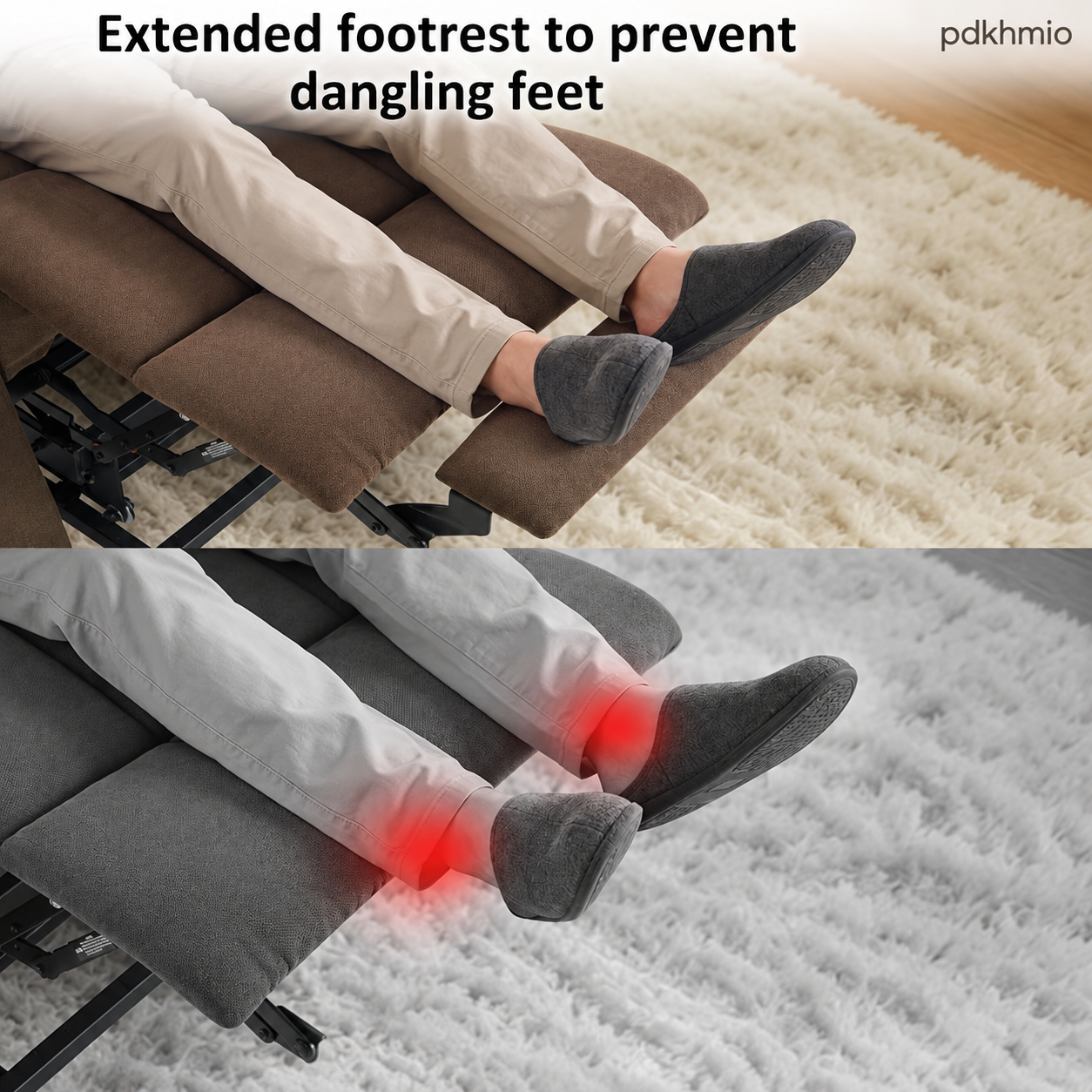 PDKHMIO Power Lift Recliner Chair for Seniors – 140° Recline, Extended Footrest, USB-C Charging & Cup Holder, Brown