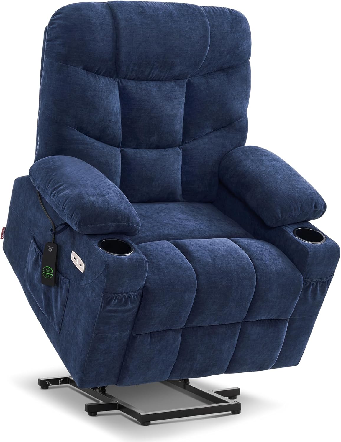 PDKHMIO Power Lift Recliner Chair for Seniors – 140° Recline, Extended Footrest, USB-C Charging & Cup Holder, Brown