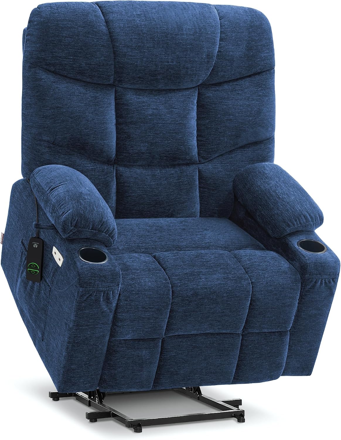 PDKHMIO Power Lift Recliner Chair for Seniors – 140° Recline, Extended Footrest, USB-C Charging & Cup Holder, Brown