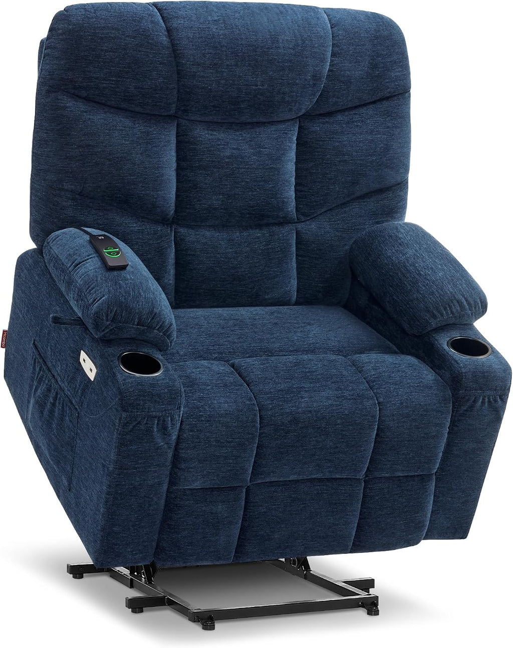 PDKHMIO Power Lift Recliner Chair for Seniors – 140° Recline, Extended Footrest, USB-C Charging & Cup Holder, Brown