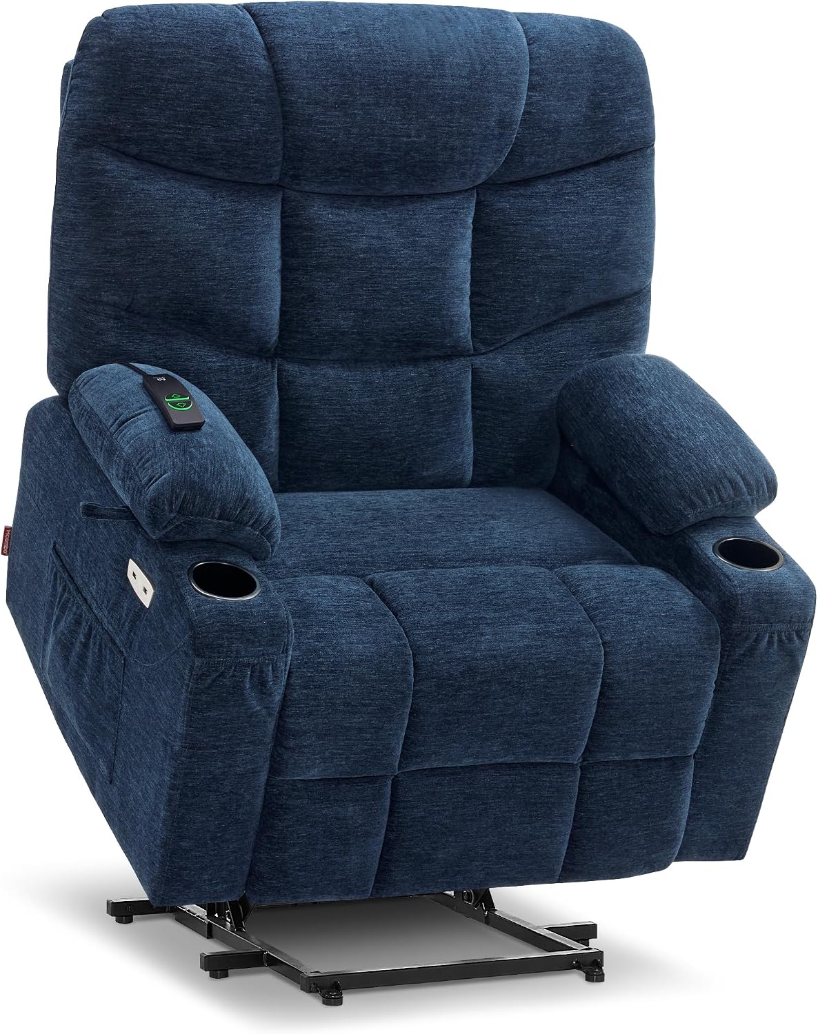 PDKHMIO Power Lift Recliner Chair for Seniors – 140° Recline, Extended Footrest, USB-C Charging & Cup Holder, Brown