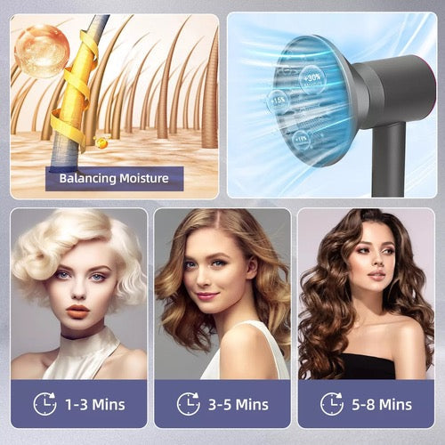 Leafless Hair Dryer – Fast Drying with Intelligent Heat Control & Attachments product image