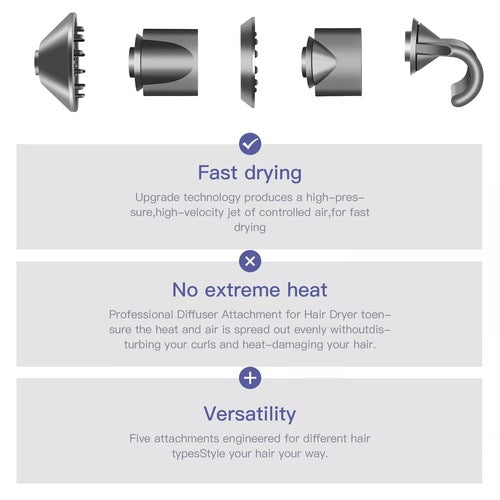 Leafless Hair Dryer – Fast Drying with Intelligent Heat Control & Attachments product image
