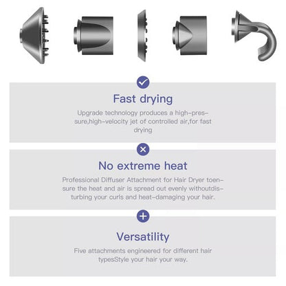 Leafless Hair Dryer – Fast Drying with Intelligent Heat Control & Attachments product image