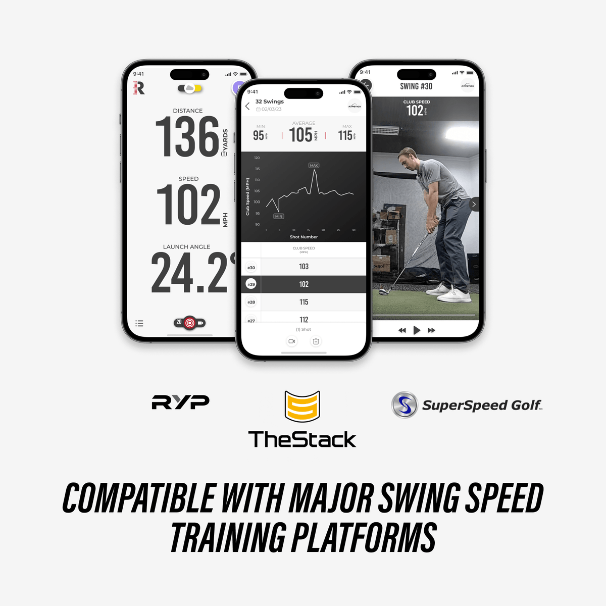 Rapsodo MLM1 R-Speed swing speed training feature